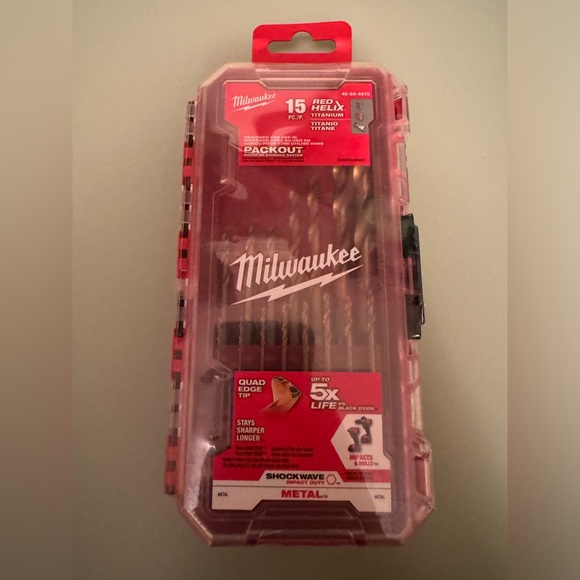 Milwaukee Shockwave Steel Impact Rated Drill Bit Set Hex Shank 15 pc - Picture 3 of 3